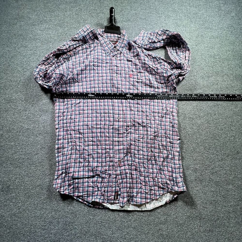 Ariat FR Mercer Work Shirt Men's M Multi Plaid Button Front Flame-Resistant CAT2 - Picture 3 of 16